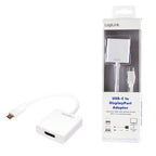 LogiLink 0.14m, USB-C 3.1/DisplayPort Adaptador gráfico USB Blanco (5)