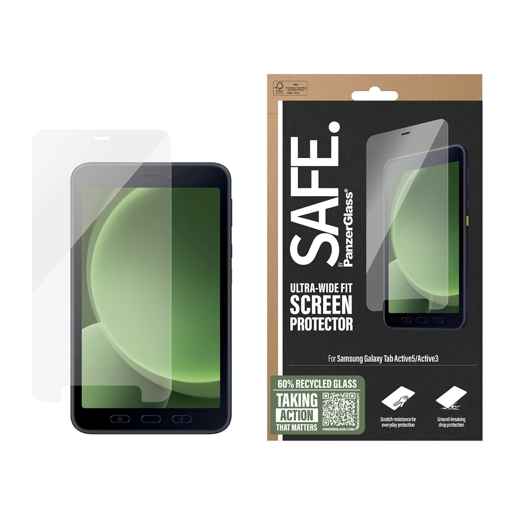 PanzerGlass SAFE. by ® Screen Protector Samsung Galaxy Tab Active5 | Active3 | Ultra-Wide Fit Protector de pantalla 1 pieza(s) (2)