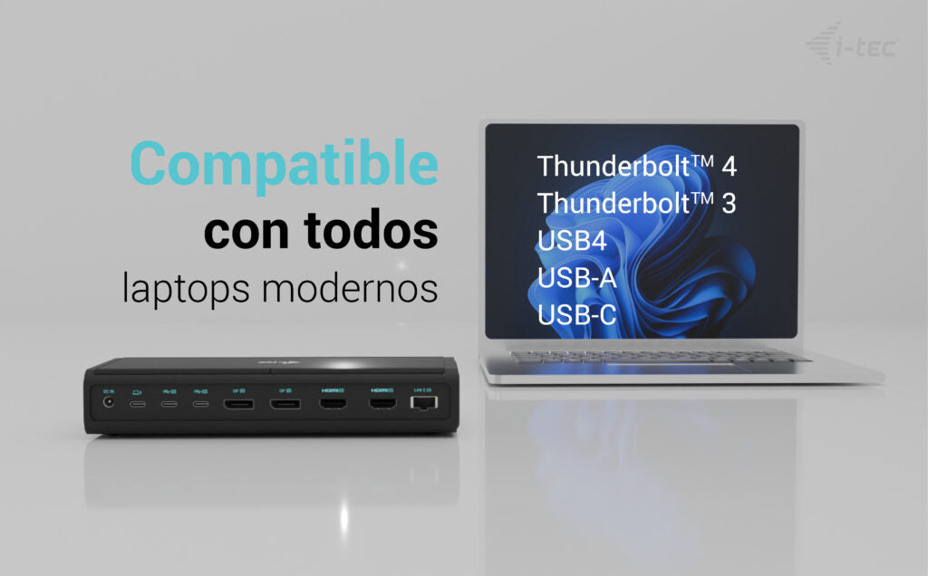 i-tec CA6MONITORDOCKPD base para portátil y replicador de puertos Alámbrico USB 3.2 Gen 1 (3.1 Gen 1) Type-C Negro (4)