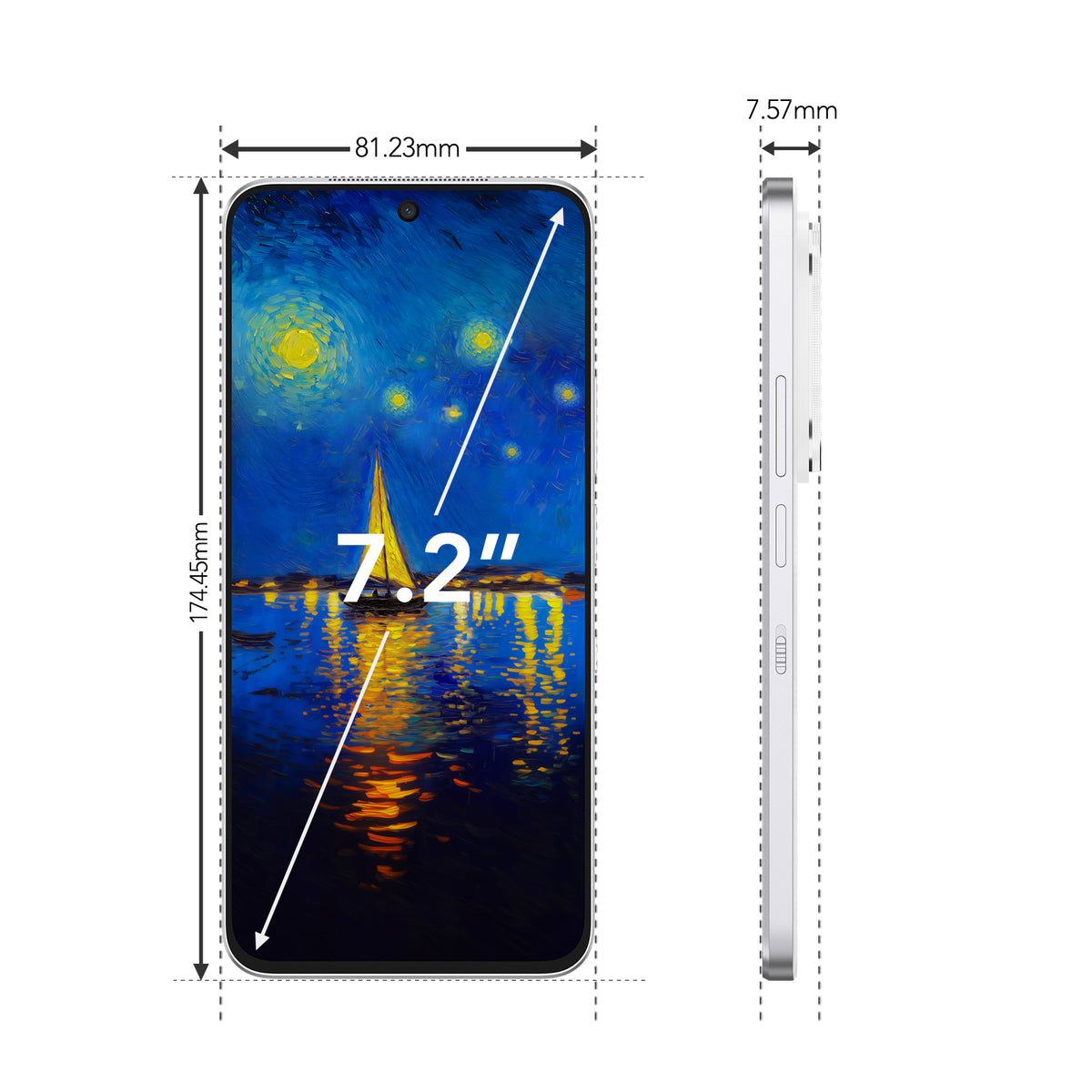 TCL 60 NXTPAPER Ultra 18,3 cm (7.2") SIM doble Android 15 5G USB Tipo C 12 GB 512 GB 5200 mAh Blanco (2)