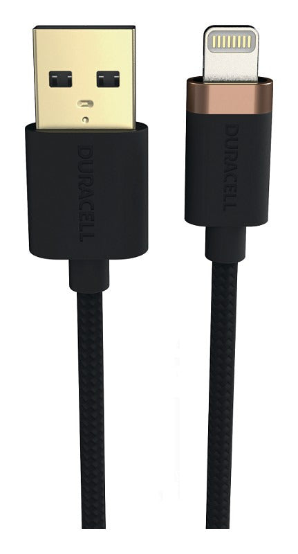 Duracell USB7012A cable de conector Lightning 1 m Negro (2)