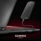 Axagon EEM2-GAM, USB-C 10Gbps - NVMe & SATA SSD GAME M.2 box, bezšroubkový Caja externa para unidad de estado sólido (SSD) Negro (3)