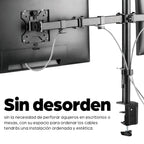 Manhattan 461528 soporte para monitor 32" Escritorio Negro