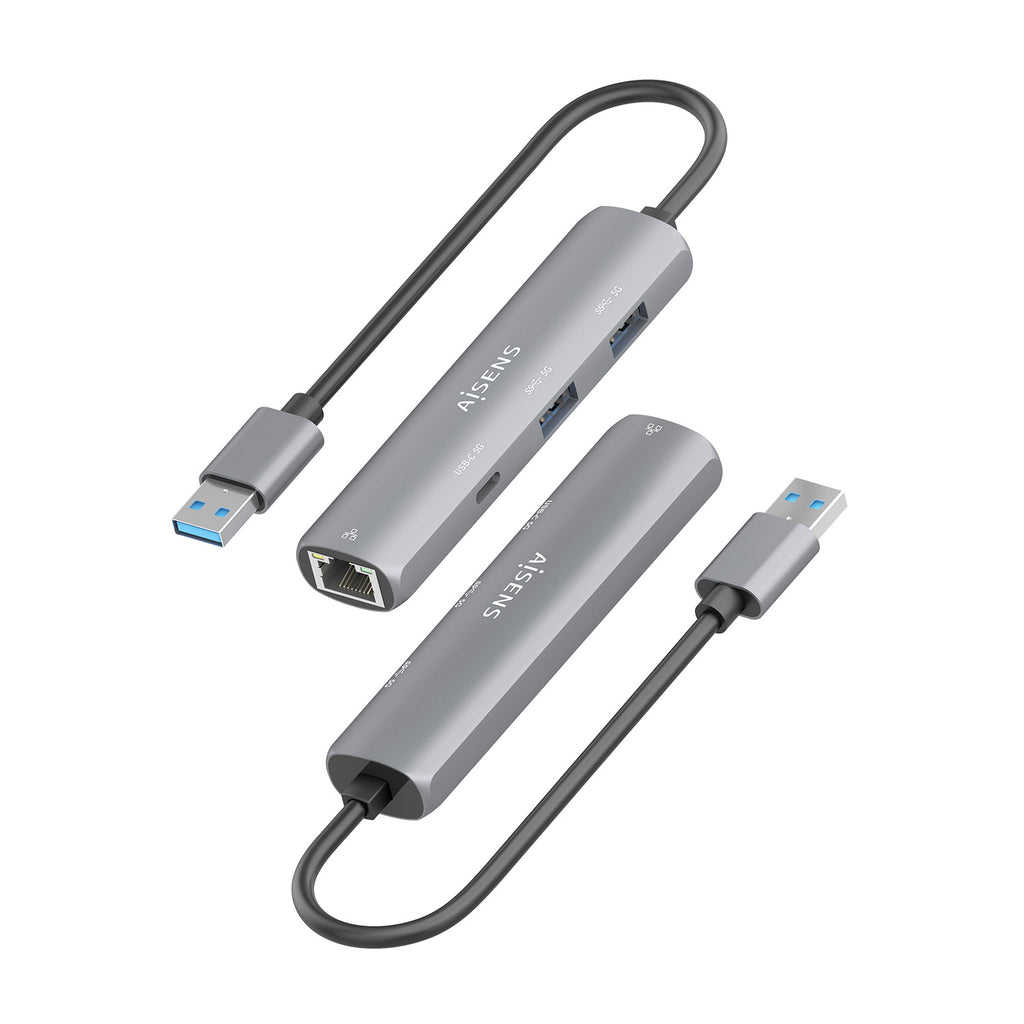 AISENS ASUC-4P035-GR base para portátil y replicador de puertos Alámbrico USB 3.2 Gen 1 (3.1 Gen 1) Type-A (4)
