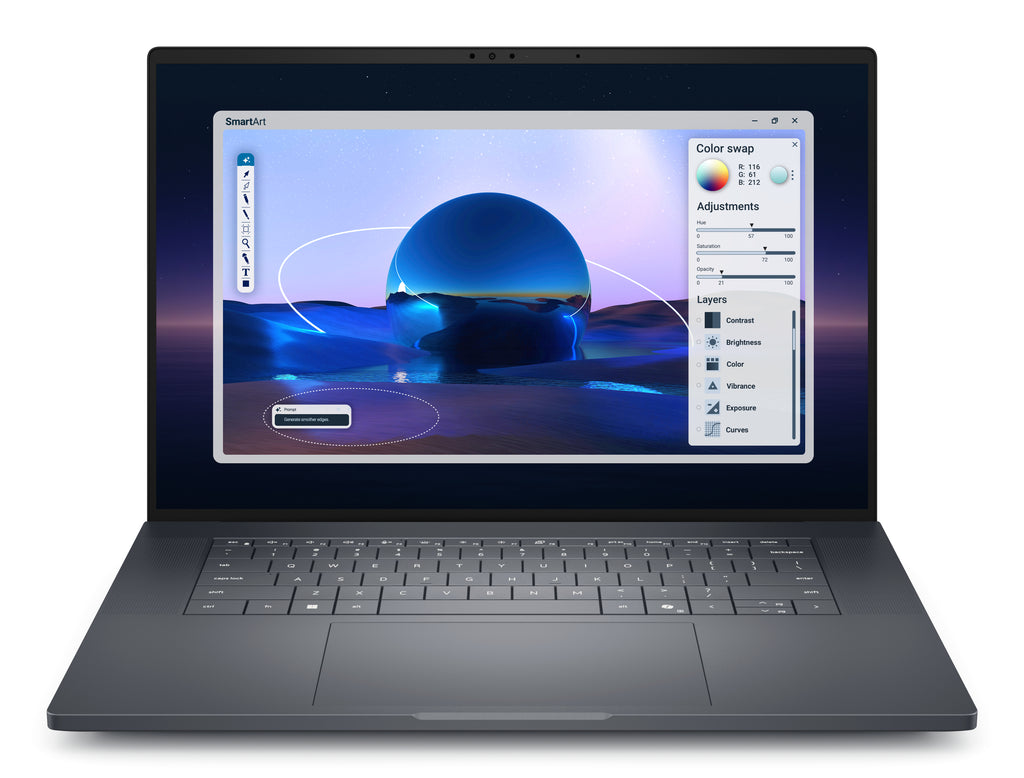 DELL Pro Max 16 Premium MA16250 Intel Core Ultra 9 285H Estación de trabajo móvil 40,6 cm (16") Full HD+ 64 GB LPDDR5x-SDRAM 1 TB SSD NVIDIA RTX PRO 2000 Blackwell Wi-Fi 7 (802.11be) Windows 11 Pro Negro Alemán (2)