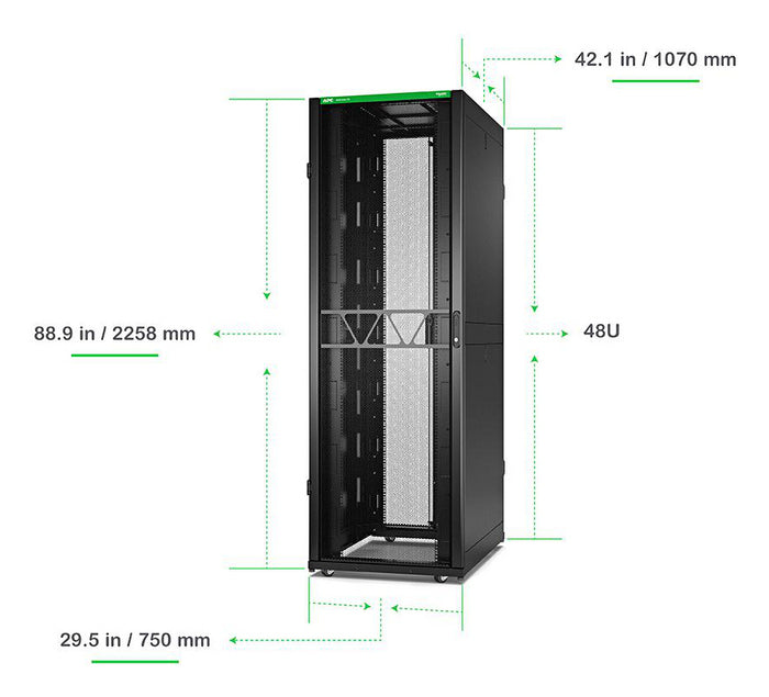 APC AR3157B2 armario rack 48U Rack o bastidor independiente Negro