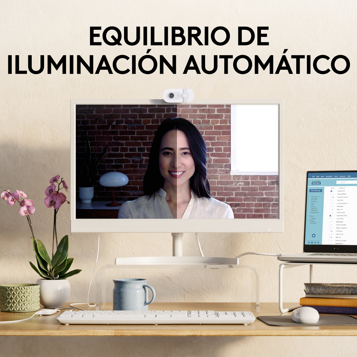 Logitech Brio 100 cámara web 2 MP 1920 x 1080 Pixeles USB Blanco (9)