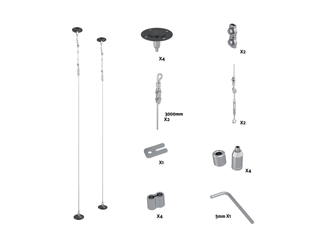 Multibrackets 6510 accesorio para soporte de pantalla de señalización Kit de cables (4)