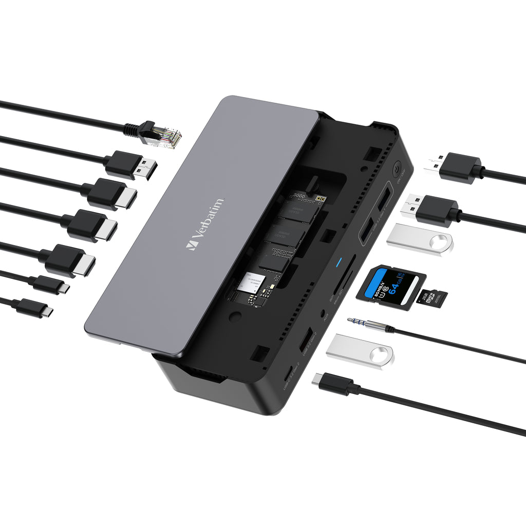 Verbatim CDS-15SSD Alámbrico USB 3.2 Gen 1 (3.1 Gen 1) Type-C Negro, Gris (6)