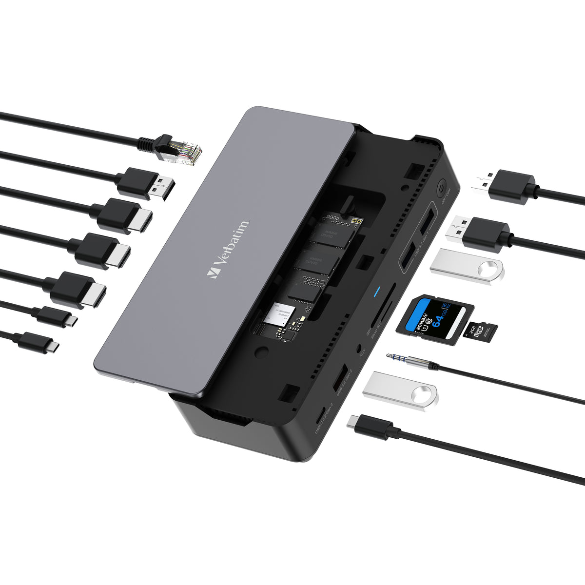 Verbatim CDS-15SSD Alámbrico USB 3.2 Gen 1 (3.1 Gen 1) Type-C Negro, Gris (6)