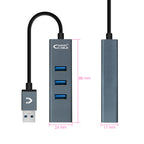 Nanocable 10.16.4402 hub de interfaz USB 3.2 Gen 1 (3.1 Gen 1) Type-A (3)