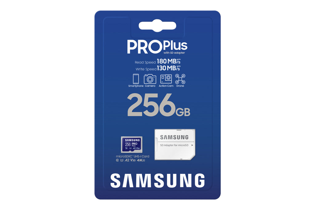 Samsung Tarjeta microSDXC PRO Plus 256 GB UHS-I U3 (MB-MD256SA/EU)