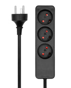 Microconnect MC-EDBGRU0302B base múltiple 2 m 3 salidas AC Negro (3)
