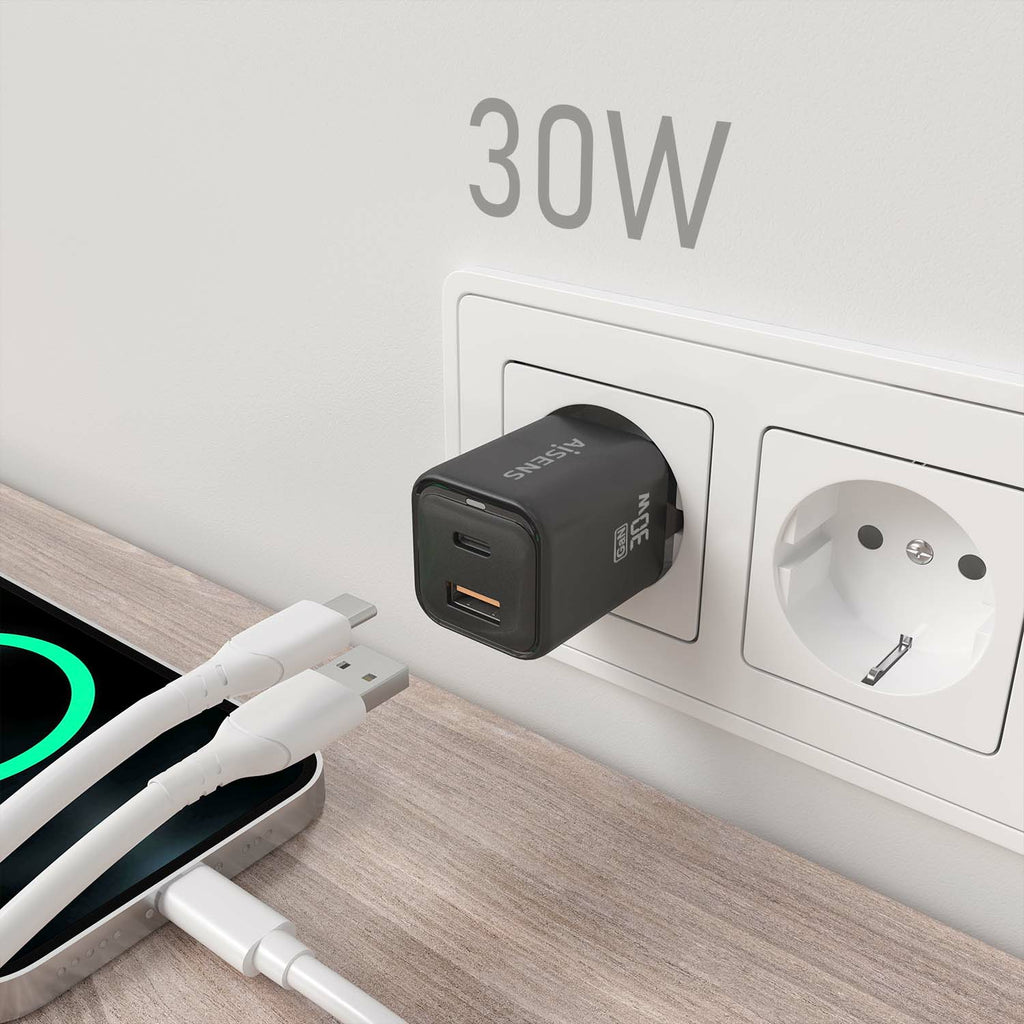 AISENS ASCH-30W2P021-BK cargador de dispositivo móvil Universal Corriente alterna Carga rápida Interior (6)