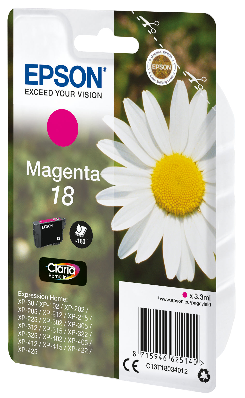Epson Daisy C13T18034022 cartucho de tinta 1 pieza(s) Original Rendimiento estándar