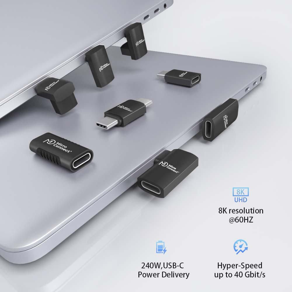 Microconnect USB4-CCFA-240W cable USB USB4 Gen 3x2 0 m USB C Negro (4)