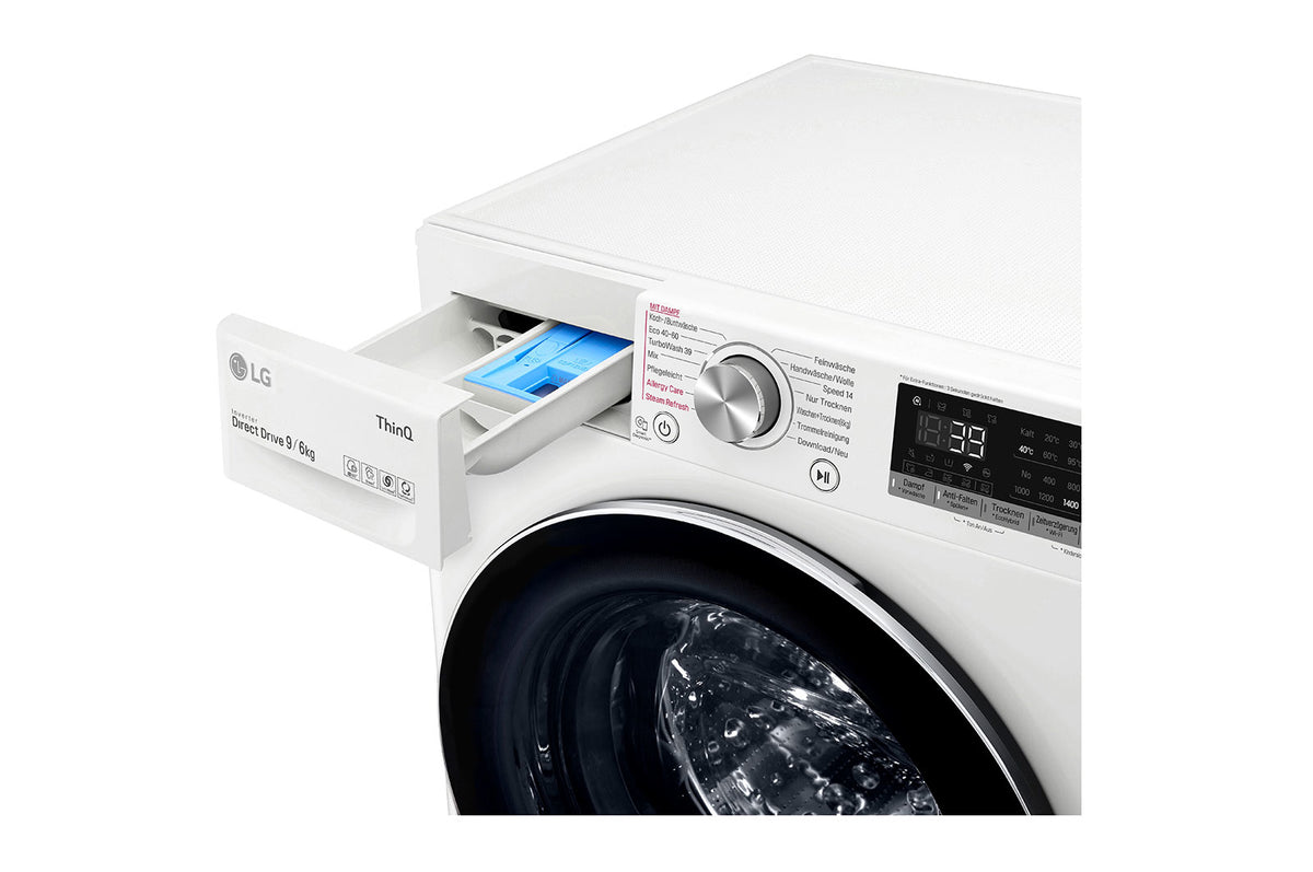 LG V7WD96H1A lavadora-secadora Independiente Carga frontal Blanco