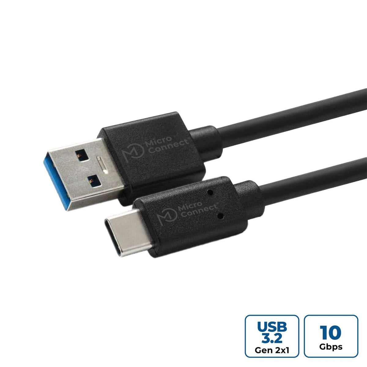 Microconnect USB3.2CA05 cable USB USB 3.2 Gen 2 (3.1 Gen 2) 0,5 m USB A USB C Negro (2)