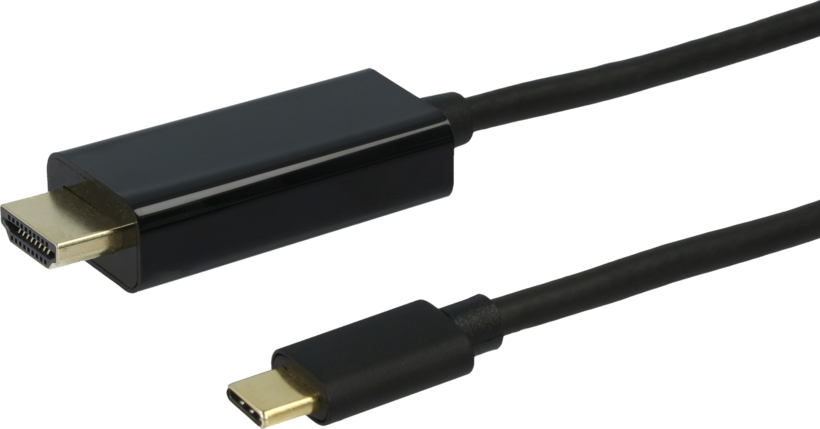 Cable USB tipo C m - HDMI m, 2 m, negro