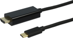 Cable USB tipo C m - HDMI m, 2 m, negro