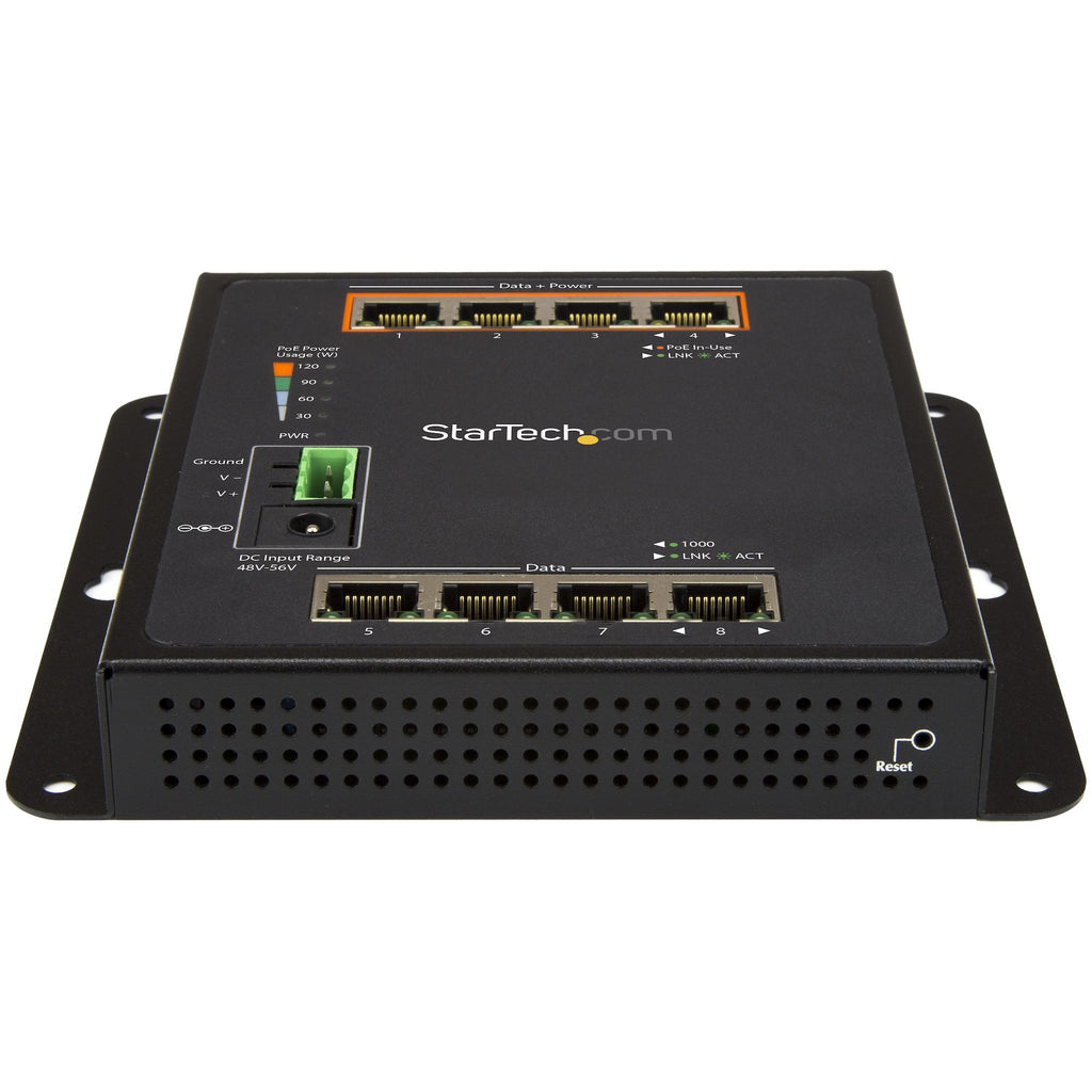 StarTech.com IES81GPOEW switch Gigabit Ethernet (10/100/1000) Energía sobre Ethernet (PoE) Negro (2)