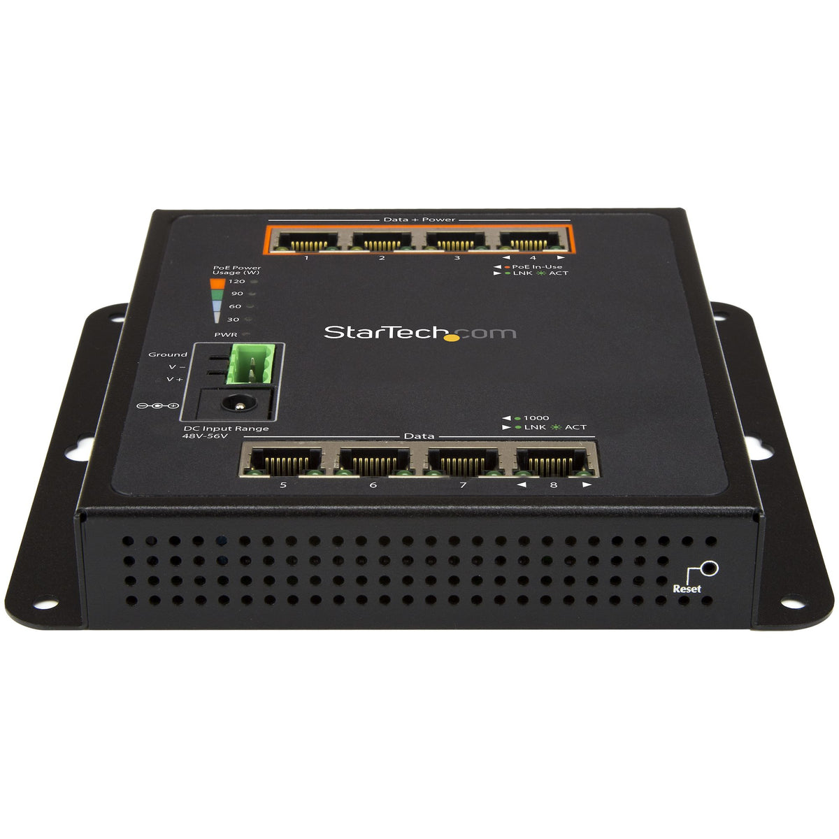 StarTech.com IES81GPOEW switch Gigabit Ethernet (10/100/1000) Energía sobre Ethernet (PoE) Negro (2)