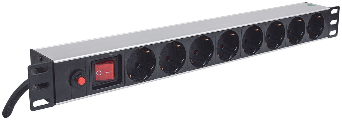 Intellinet 713986 unidad de distribución de energía (PDU) 8 salidas AC Aluminio, Negro (3)