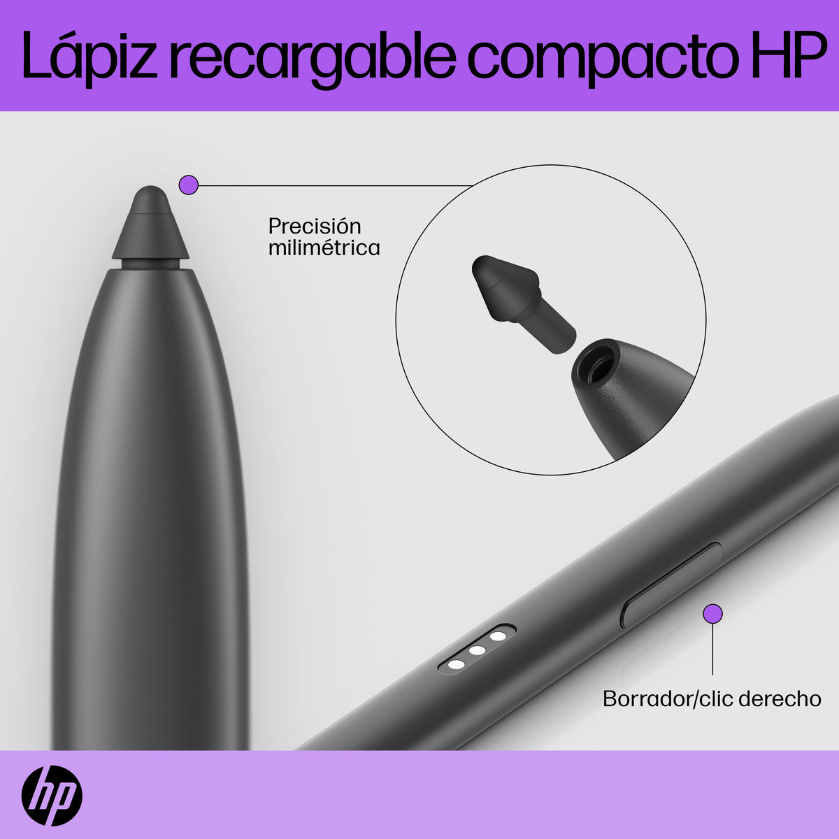 HP Slim RECHBL Pen lápiz digital 13,9 g Gris (9)