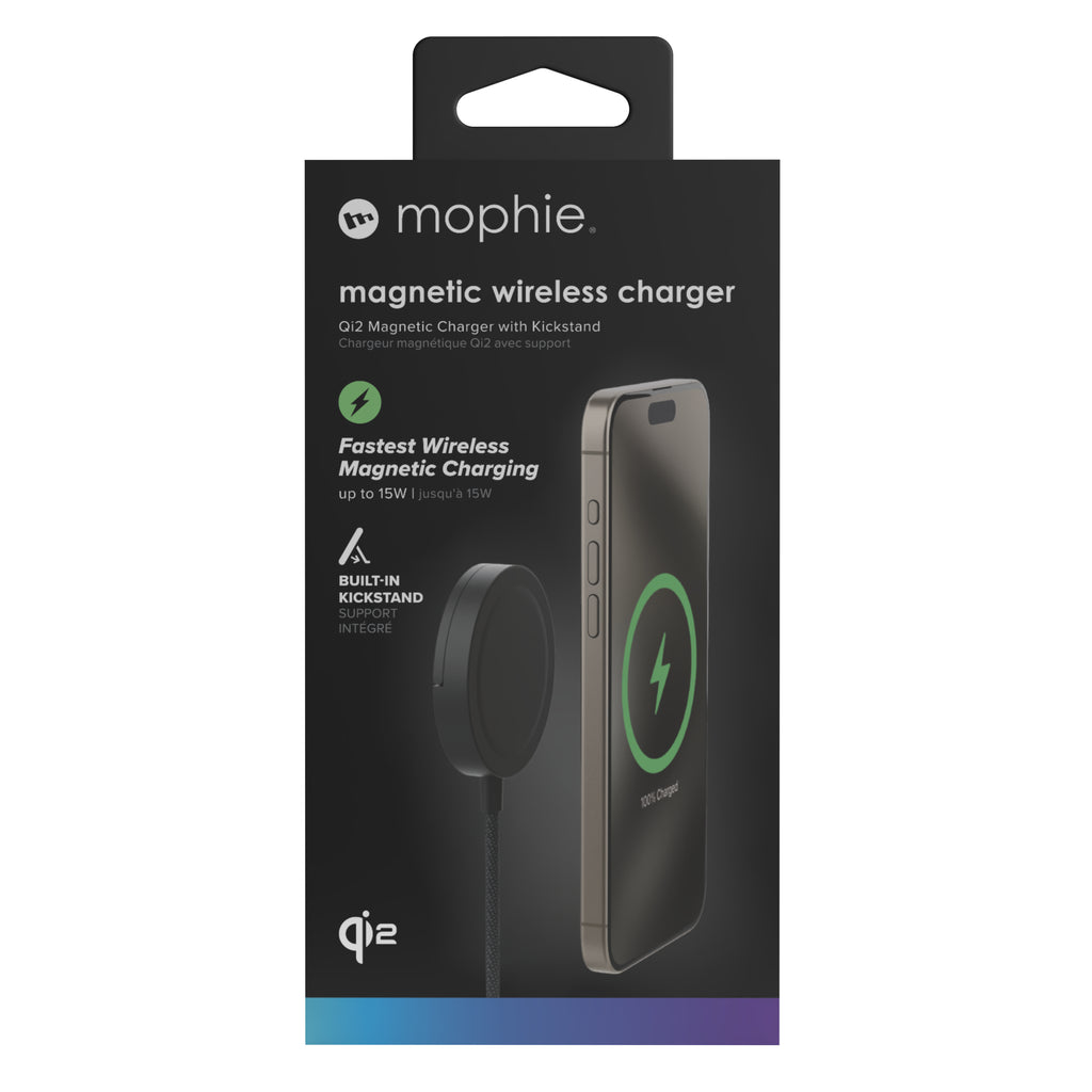 mophie Qi2 Magnetic Charger Smartphone Negro USB Cargador inalámbrico Carga