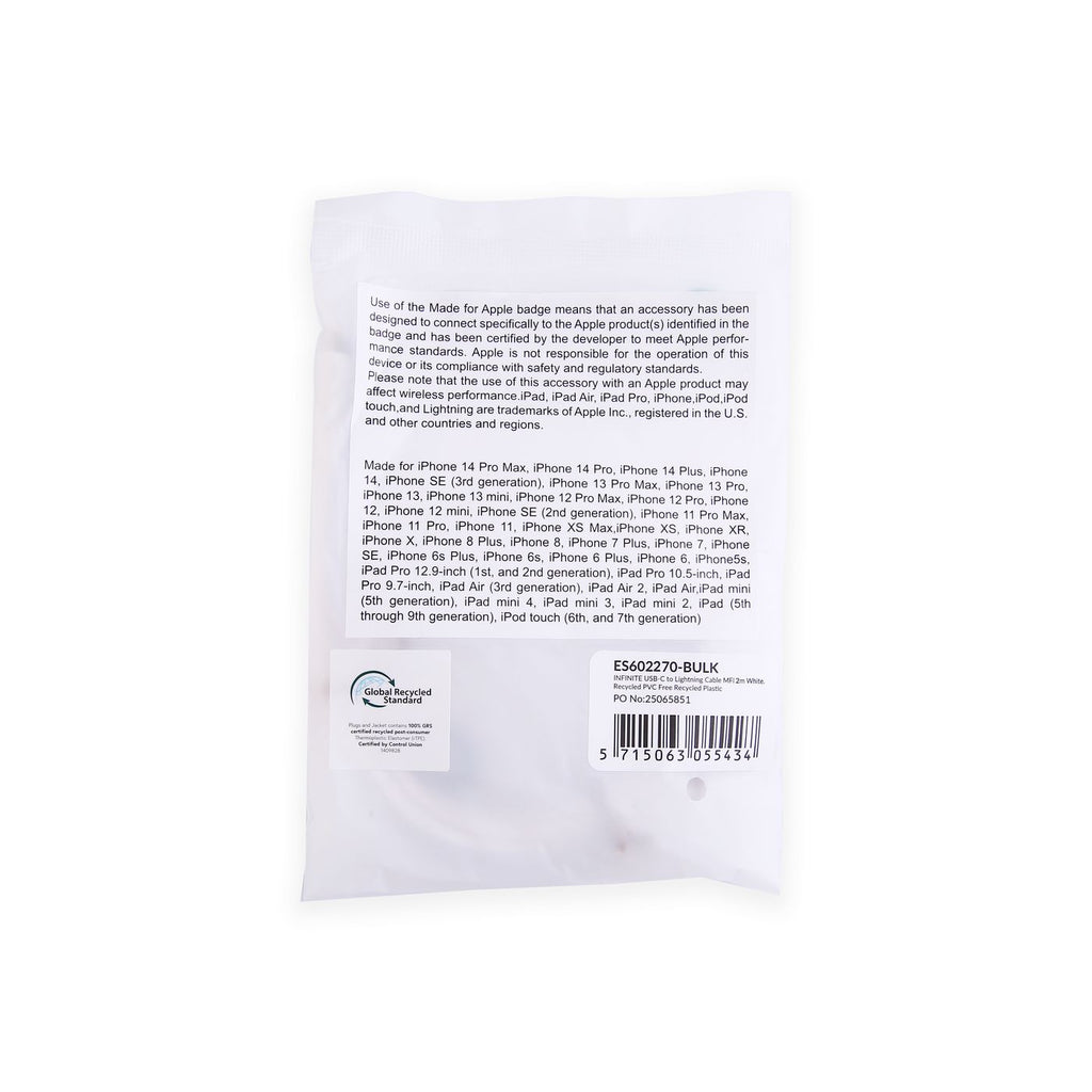 eSTUFF ES602270-BULK cable de conector Lightning 2 m Blanco (6)