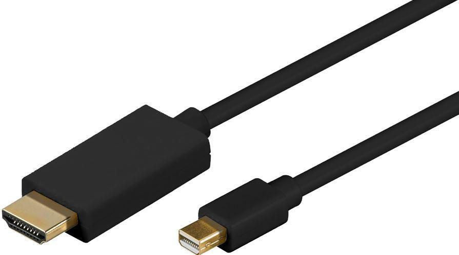 Microconnect MDPHDMI3B adaptador de cable de vídeo 3 m Mini DisplayPort HDMI tipo A (Estándar) Negro (2)