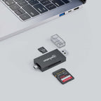 Manhattan 102735 lector de tarjeta USB 3.2 Gen 1 (3.1 Gen 1) Type-A/Type-C Negro, Transparente (4)