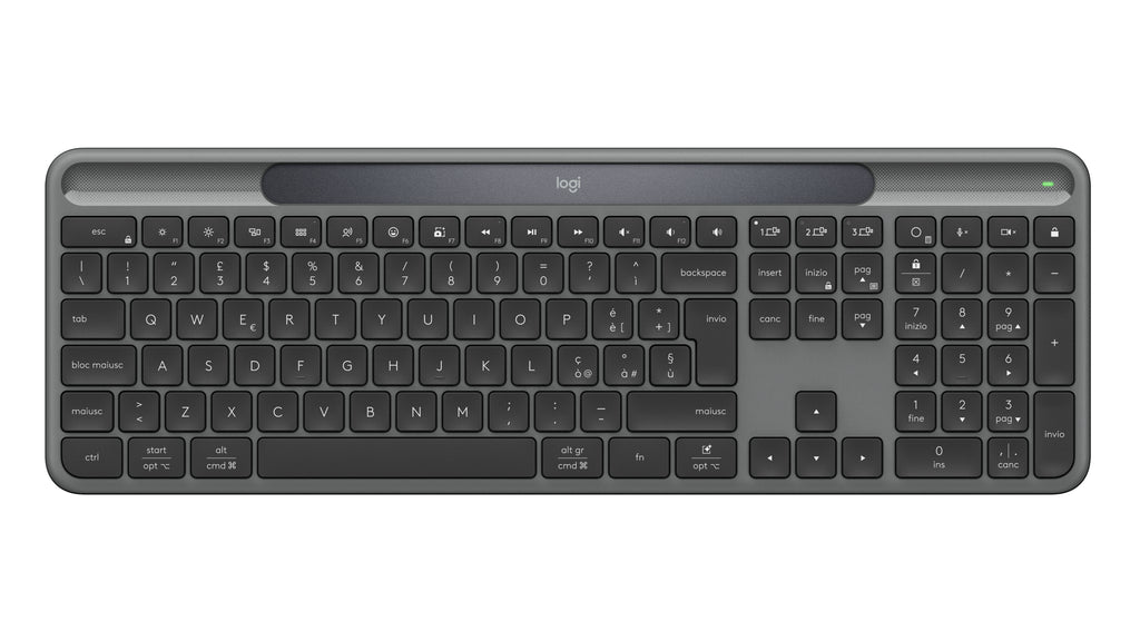 Logitech Signature Slim Solar+ K980 teclado Universal RF Wireless + Bluetooth QWERTY Italiano Grafito (2)