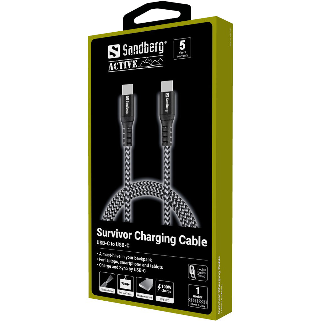 Sandberg 441-38 cable USB USB 2.0 100 m USB C Negro, Gris (4)