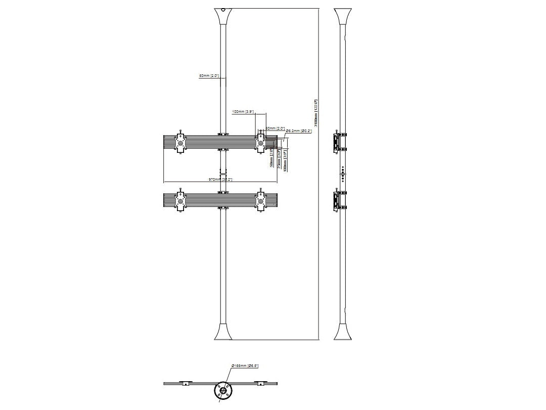 Multibrackets 2000 soporte para pantalla de señalización 32" Negro