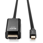 Lindy 36928 adaptador de cable de vídeo 3 m Mini DisplayPort HDMI tipo A (Estándar) Negro (5)