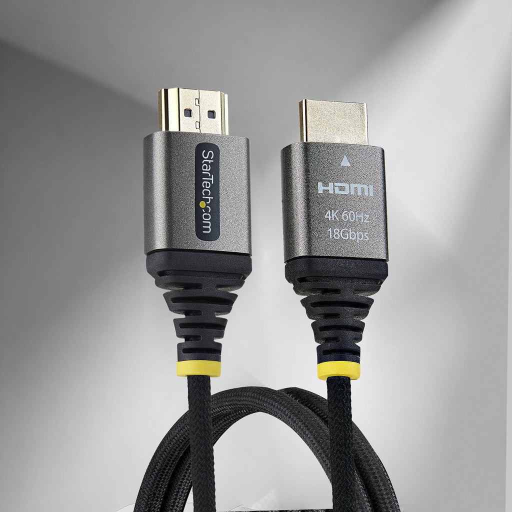 StarTech.com HDMI2-FLEX-4K60-50C cable HDMI 0,5 m HDMI tipo A (Estándar) Negro, Plata (4)