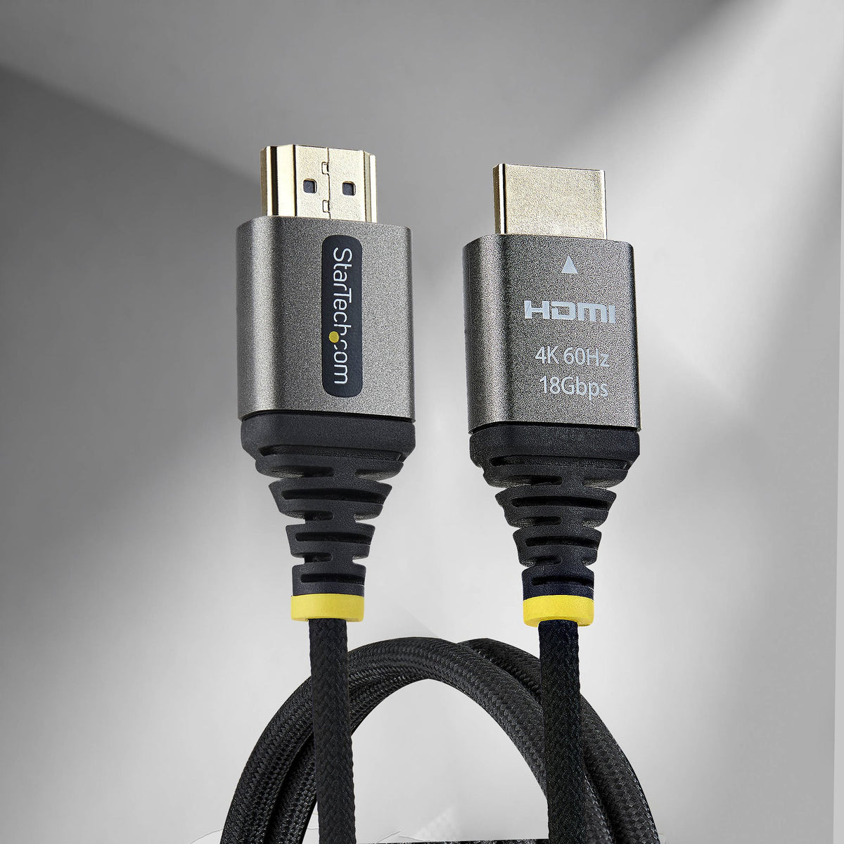 StarTech.com HDMI2-FLEX-4K60-50C cable HDMI 0,5 m HDMI tipo A (Estándar) Negro, Plata (4)