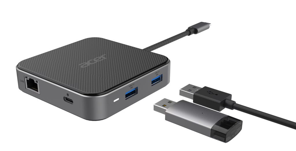 Acer 7-in-1 USB 4 Dongle Alámbrico USB4 Negro, Plata (3)