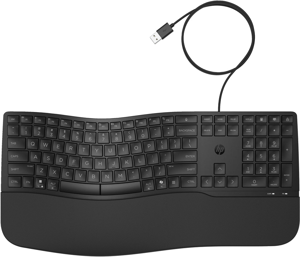 HP 485 Comfort Wired Keyboard teclado Oficina USB Negro (8)