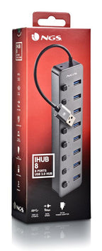 NGS IHUB 8 USB 2.0 Type-A 5000 Mbit/s Gris (6)