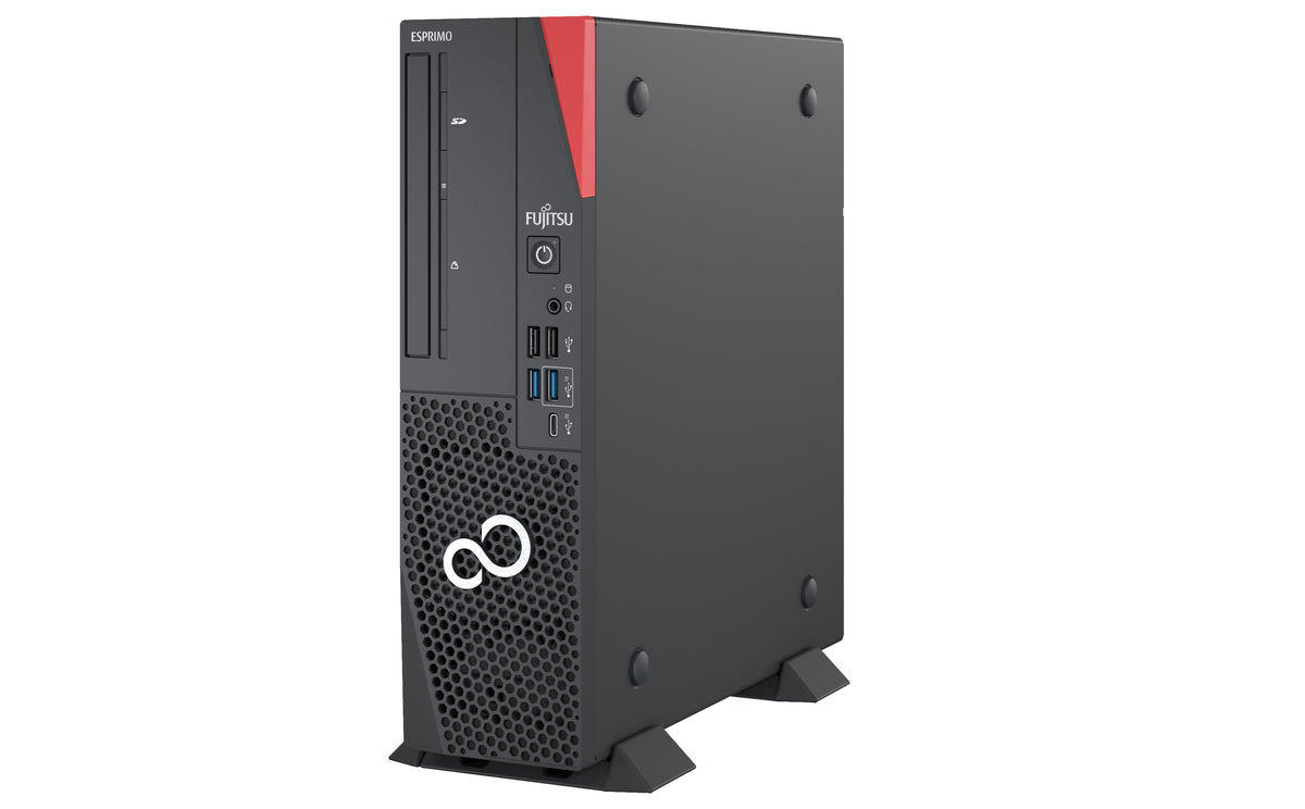 Fujitsu ESPRIMO D7011 Intel® Core™ i5 i5-10500 8 GB DDR4-SDRAM 512 GB SSD Windows 10 Pro SFF Mini PC Rojo, Negro (5)