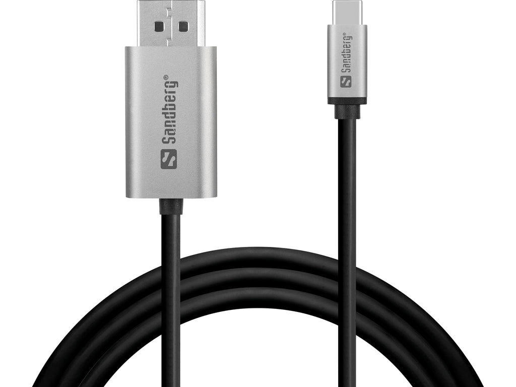 Sandberg 136-51 adaptador de cable de vídeo 0 m USB Tipo C DisplayPort Negro, Gris (2)