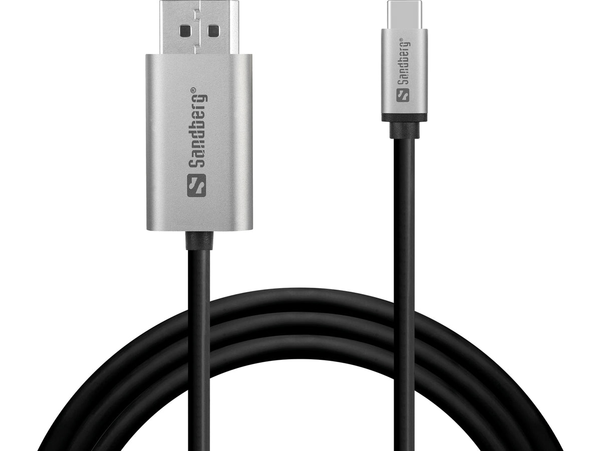 Sandberg 136-51 adaptador de cable de vídeo 0 m USB Tipo C DisplayPort Negro, Gris (2)