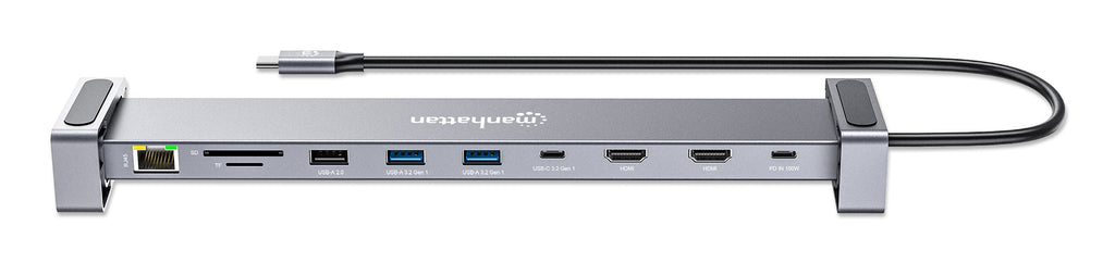 Manhattan 190398 base para portátil y replicador de puertos Alámbrico USB 3.2 Gen 1 (3.1 Gen 1) Type-C Gris (5)