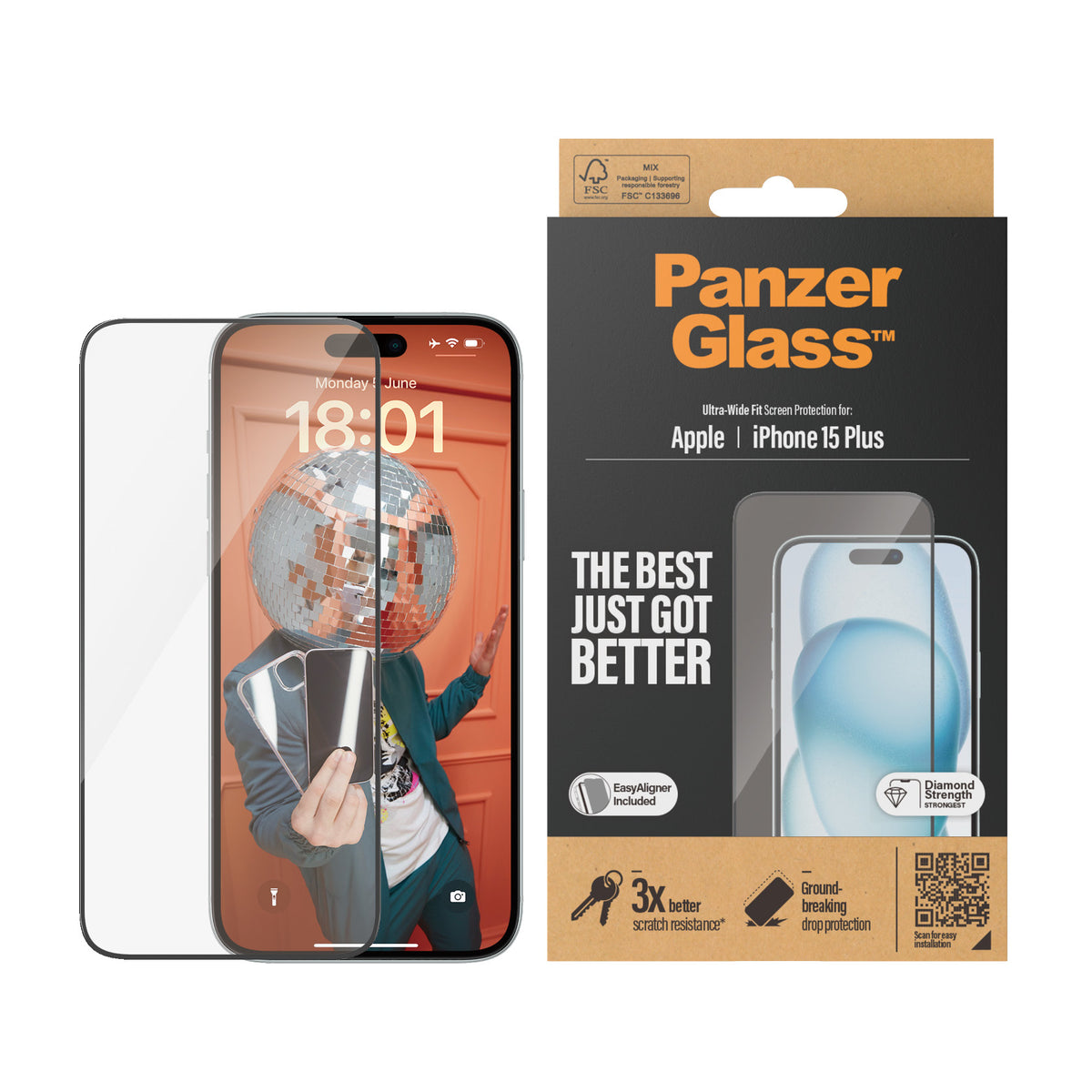 PanzerGlass ® Screen Protector iPhone 15 Plus (2811)