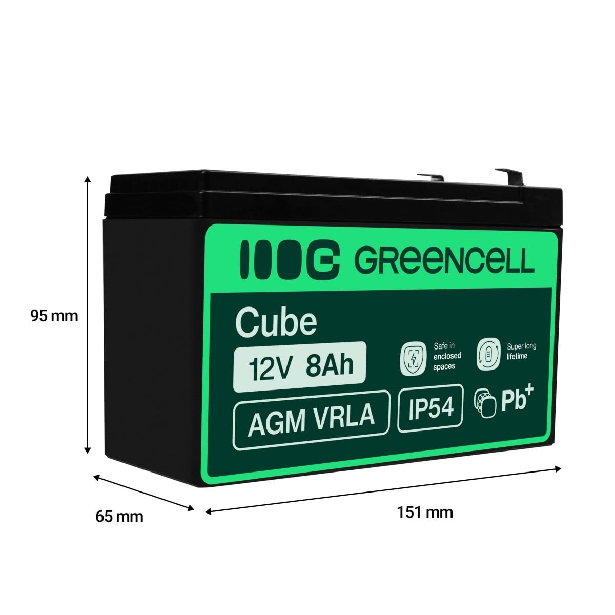 Green Cell AGM Battery 12V 8Ah - Battery - Mignon (AA) (2)