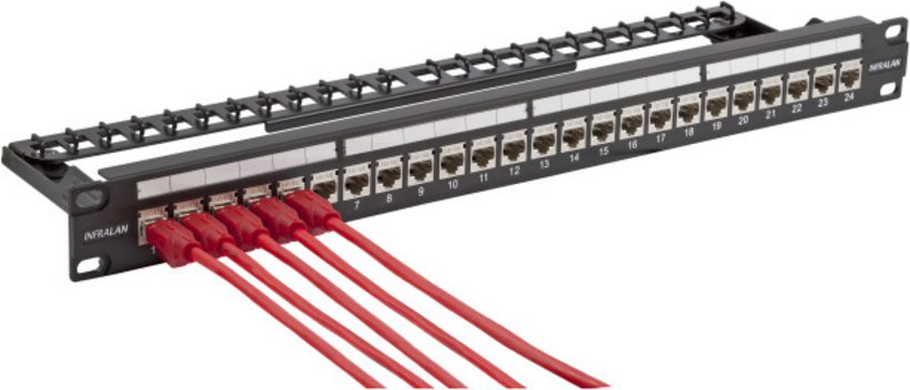 Panel patch RJ45 de paso 24 p. Cat6a
