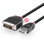 Lindy 41491 adaptador de cable de vídeo 2 m DisplayPort DVI-D Negro (6)