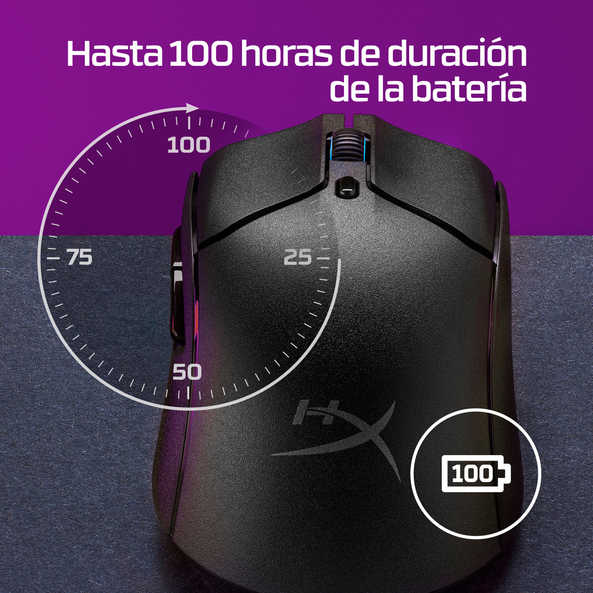 HyperX Pulsefire Haste 2 Wireless White Gaming Mouse ratón Juego Ambidextro RF inalámbrico 26000 DPI (9)